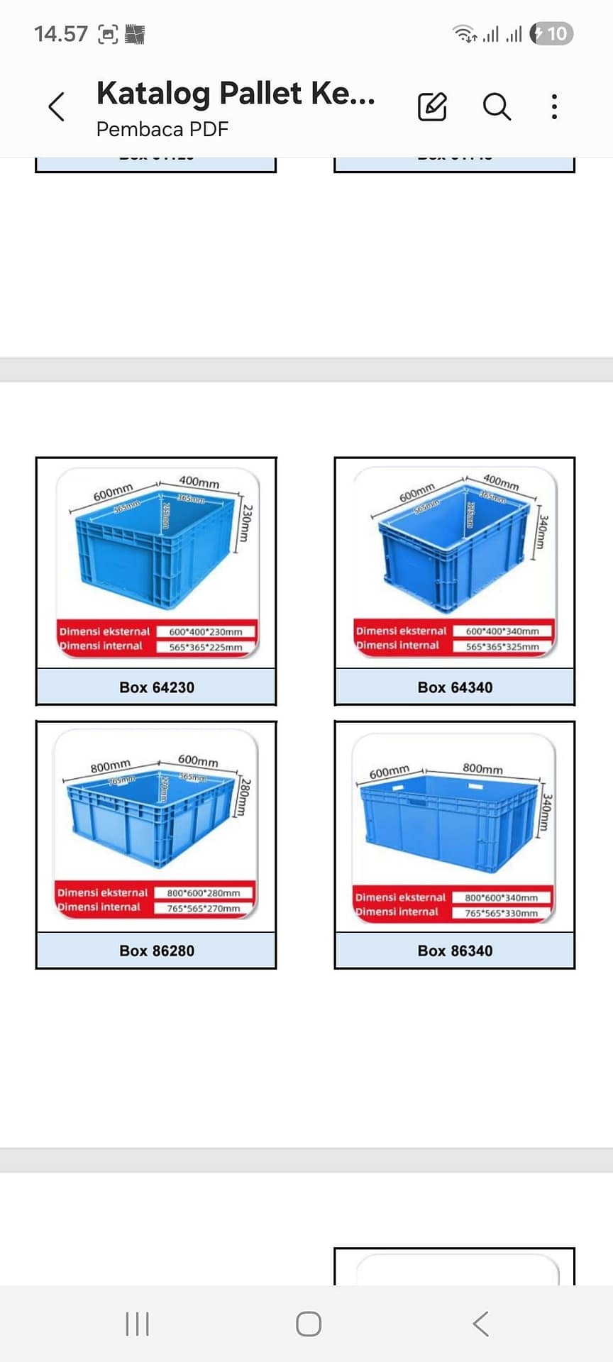 Box container industri tersedia semua ukuran produsen Cikarang